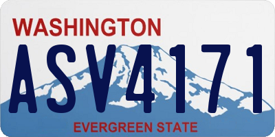 WA license plate ASV4171
