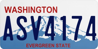 WA license plate ASV4174