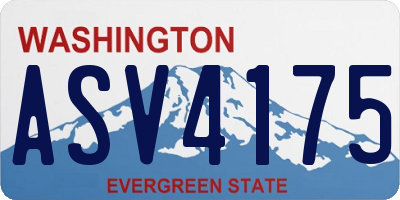 WA license plate ASV4175