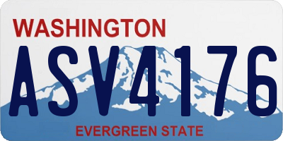 WA license plate ASV4176