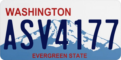 WA license plate ASV4177