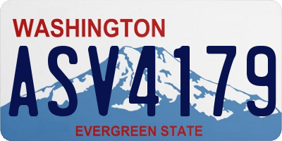 WA license plate ASV4179