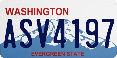 WA license plate ASV4197