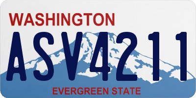 WA license plate ASV4211