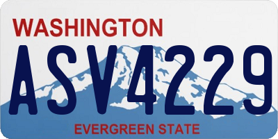 WA license plate ASV4229