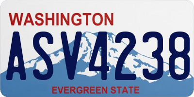 WA license plate ASV4238