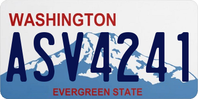 WA license plate ASV4241