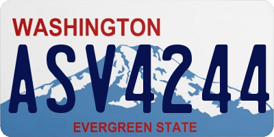WA license plate ASV4244