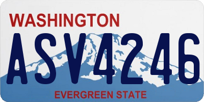 WA license plate ASV4246