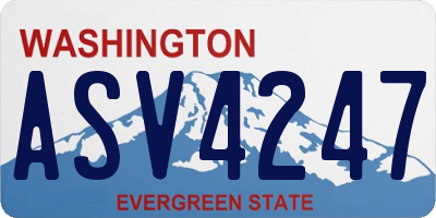 WA license plate ASV4247