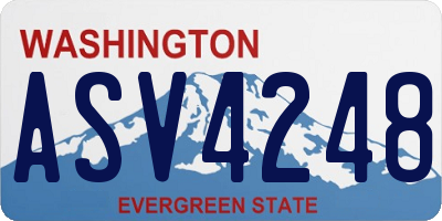 WA license plate ASV4248