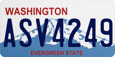 WA license plate ASV4249