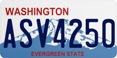 WA license plate ASV4250