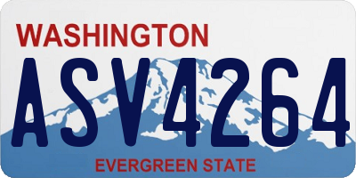 WA license plate ASV4264