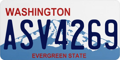 WA license plate ASV4269
