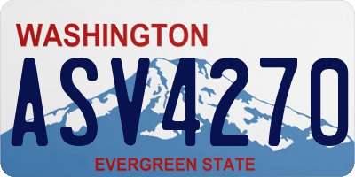 WA license plate ASV4270