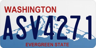 WA license plate ASV4271