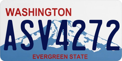 WA license plate ASV4272