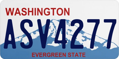 WA license plate ASV4277