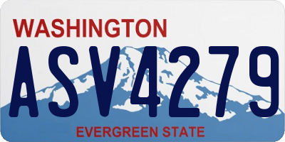 WA license plate ASV4279