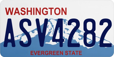 WA license plate ASV4282