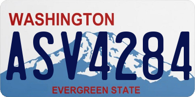 WA license plate ASV4284