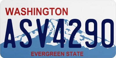 WA license plate ASV4290