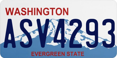 WA license plate ASV4293