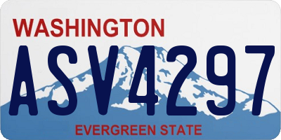 WA license plate ASV4297