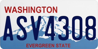 WA license plate ASV4308