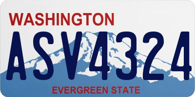 WA license plate ASV4324