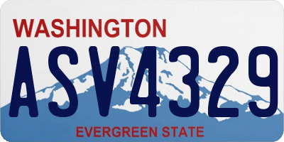 WA license plate ASV4329