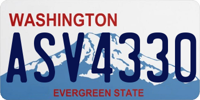 WA license plate ASV4330