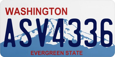 WA license plate ASV4336