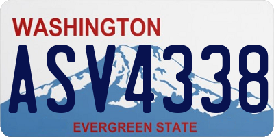 WA license plate ASV4338
