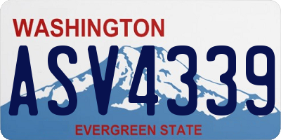WA license plate ASV4339