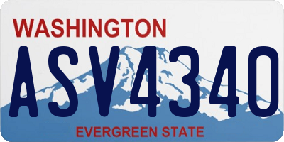 WA license plate ASV4340