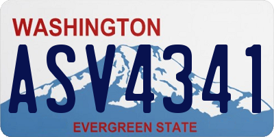 WA license plate ASV4341