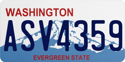 WA license plate ASV4359