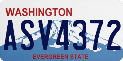 WA license plate ASV4372