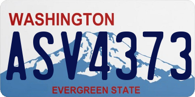 WA license plate ASV4373
