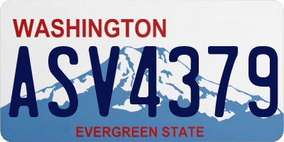 WA license plate ASV4379