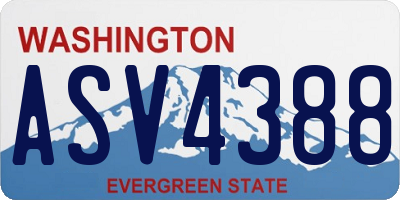 WA license plate ASV4388