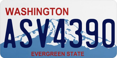 WA license plate ASV4390