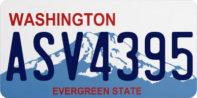 WA license plate ASV4395