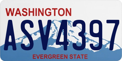 WA license plate ASV4397