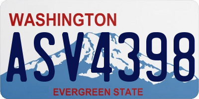 WA license plate ASV4398