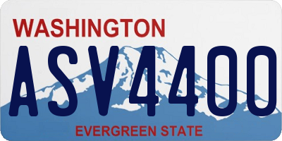WA license plate ASV4400