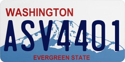 WA license plate ASV4401