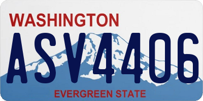 WA license plate ASV4406
